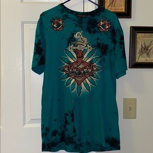 Men’s Teal Black Label Affliction Tee
